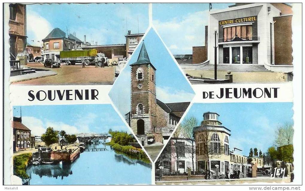 JEUMONT -multivues : DOUANE-CENTRE CULTUREL-EGLISE-PENICHE - Jeumont