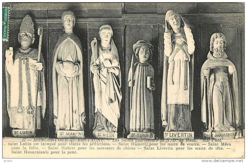 CPA  22   MONCONTOUR DE BRETAGNE Les Saints Guérisseurs De Notre Dame Du Haut  ND Photo 1912    N° 1007 - Moncontour