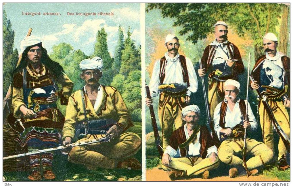 ALBANIE : Des Insurgés Carte Couleurs - Albania