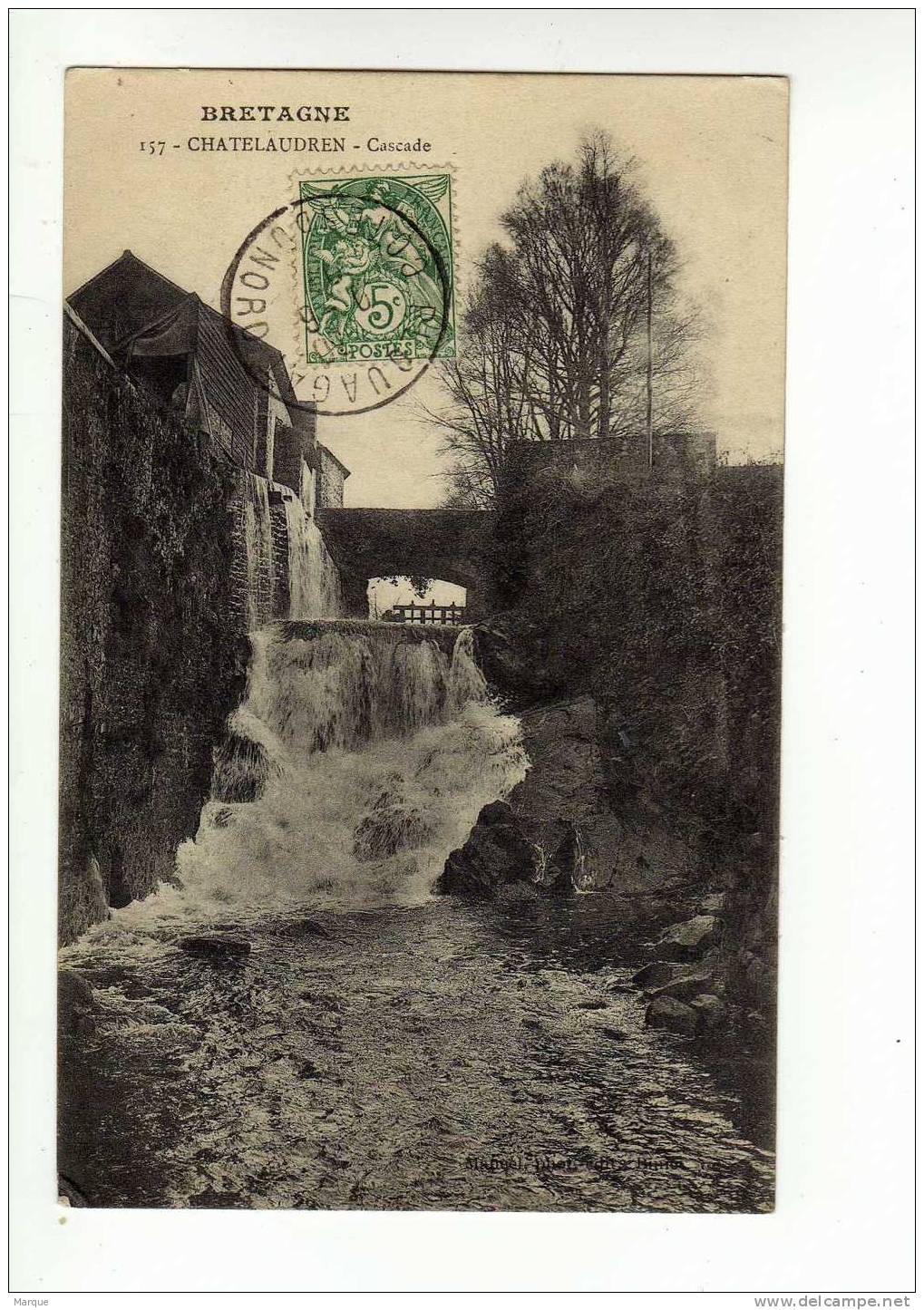 Cpa N° 157 CHATELAUDREN Cascade - Châtelaudren