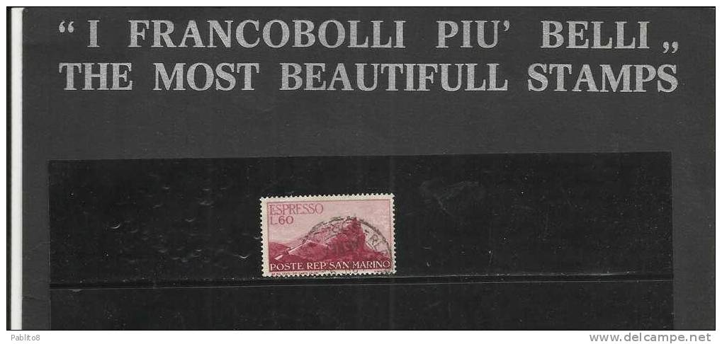 SAN MARINO 1950 ESPRESSO L.60 TIMBRATO - Express Letter Stamps