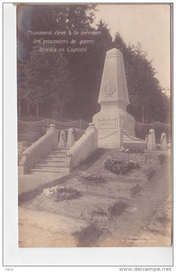 ALL.026/ Carte Photo Monument élevé à La Mémoire Des Prisonniers De Guerre Décédés En Captivité - Hameln (Pyrmont)