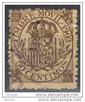 Lote 6 Timbre Movil 1895-1903,  Fiscal Postal * - Postage-Revenue Stamps