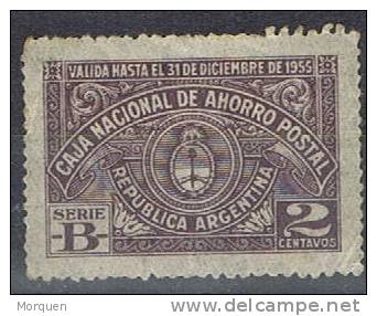 Argentina, Caja Nacional De Ahorro Postal 1955, Fiscal ** - Oficiales