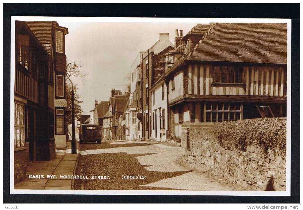 RB 682 - Judges Real Photo Postcard Car Watchbell Street Rye Sussex - Rye