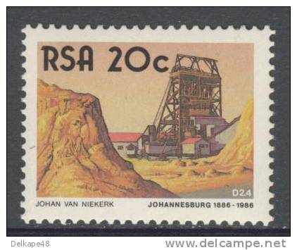 Zuid Afrika South Africa RSA 1986 Mi 694 Sc 675 ** Gold Mine Shaft Tower / Förderturm Einer Goldmine / Schachtbok - Ongebruikt