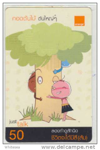 Mobilecard Thailand - Orange  - Comic  - Baum,tree - Kinder,children - Tailandia