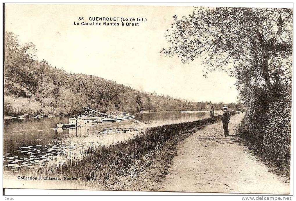 D44 - GUENROUET - LE CANAL DE NANTES A BREST (PENICHE) - Guenrouet