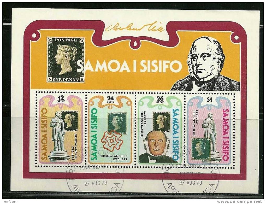 Samoa         "Sir Rowland Hill"       Souvenir Sheet    SC#  516a  Cancelled - Samoa (Staat)