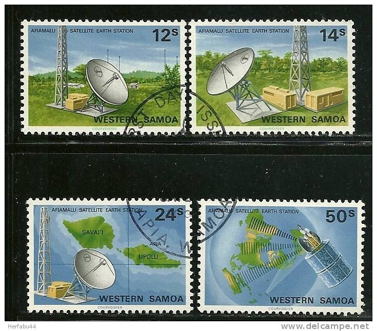 Samoa      " Satellite Earth Station"    Set    SC# 534-37  Cancelled - Samoa