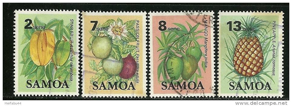 Samoa     "Fruits"    Stamps    SC# 601,604,605,607 Used - Samoa