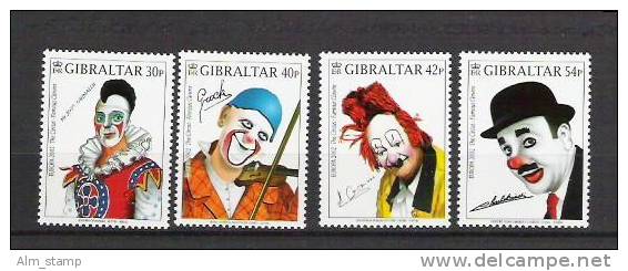 2002 Gibraltar    Mi. 1002-5  ** MNH  Europa Zirkus - 2002