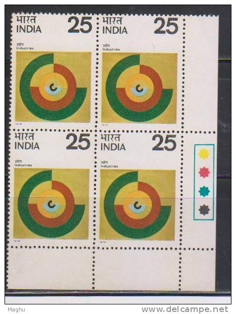 India 1976 MNH, Block Of 4, Industrial Development, - Blocchi & Foglietti