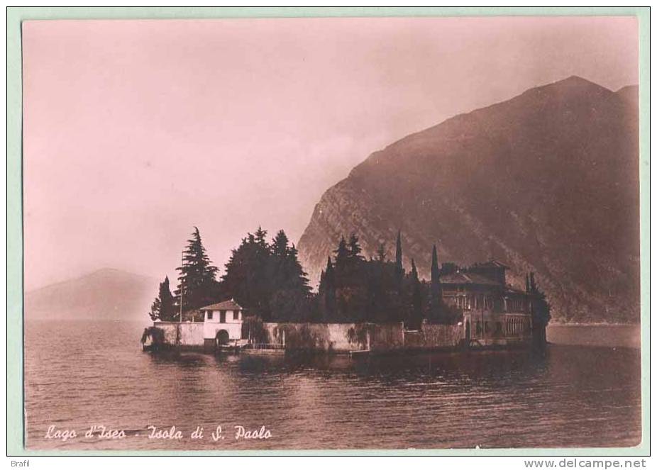 Lago D'Iseo (BS) Isola Di S.Paola , Cartolina Viaggiata - Brescia