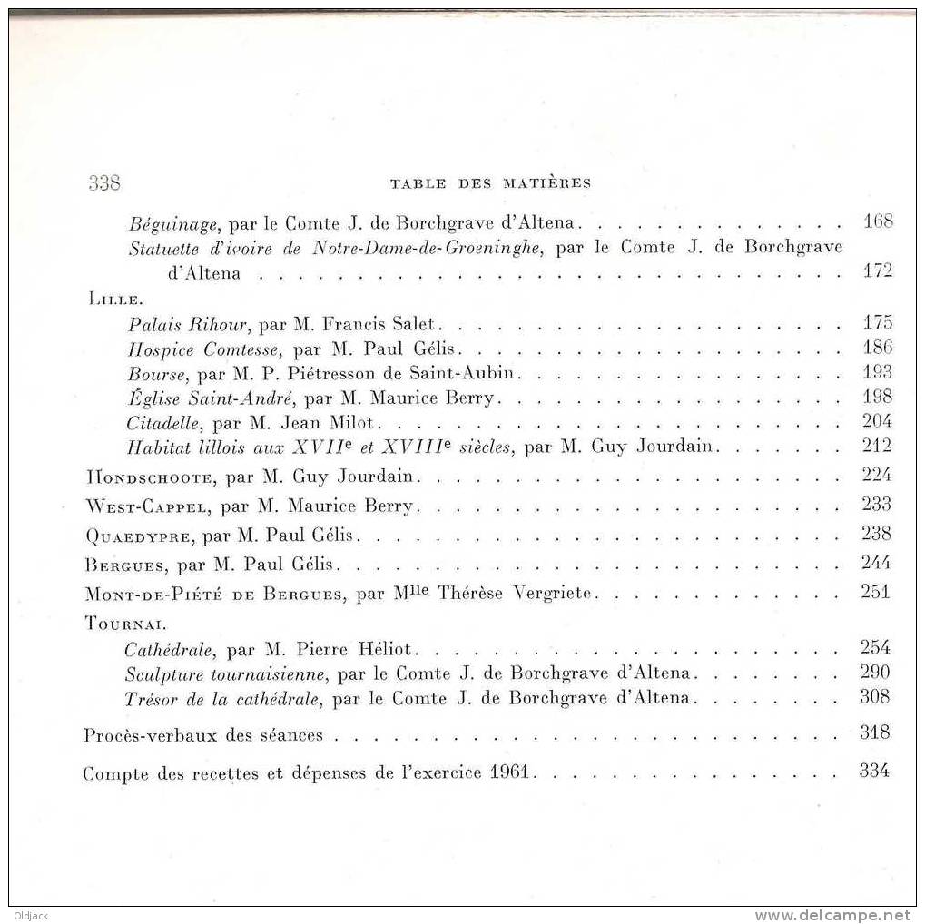 CONGRES ARCHEOLOGIE DE FRANCE CXXe Session 1962 FLANDRE - Archéologie