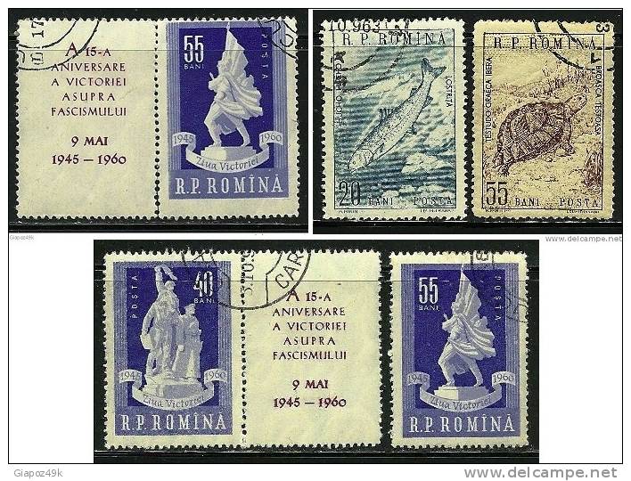 ● ROMANIA 1960 - MONUMENTI E Fauna - N. 1677 / 78 Usato, Serie Completa - Cat. ? € - L. 954  /55 /58 - Oblitérés