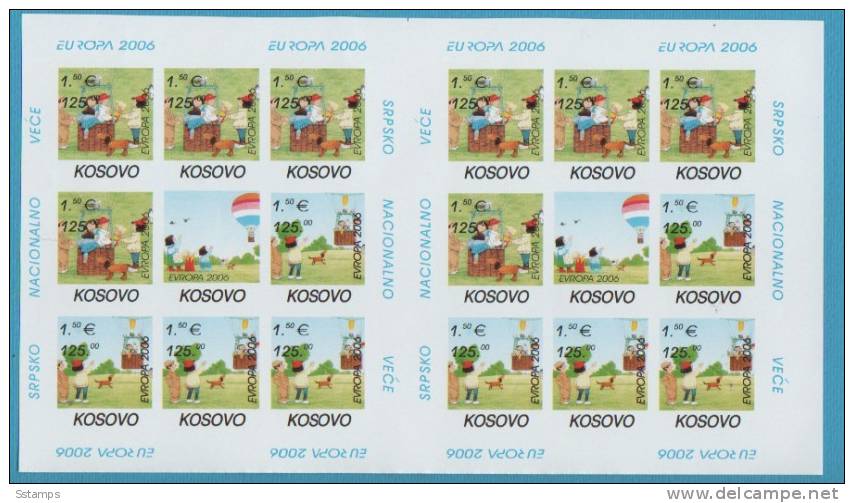 2006KOS JUGOSLAVIA EUROPA KOSOVO 2006  2 Mini-sheets IMPERFORATE  RRR PER SPECIALISTI  NEVER HINGED - Kosovo