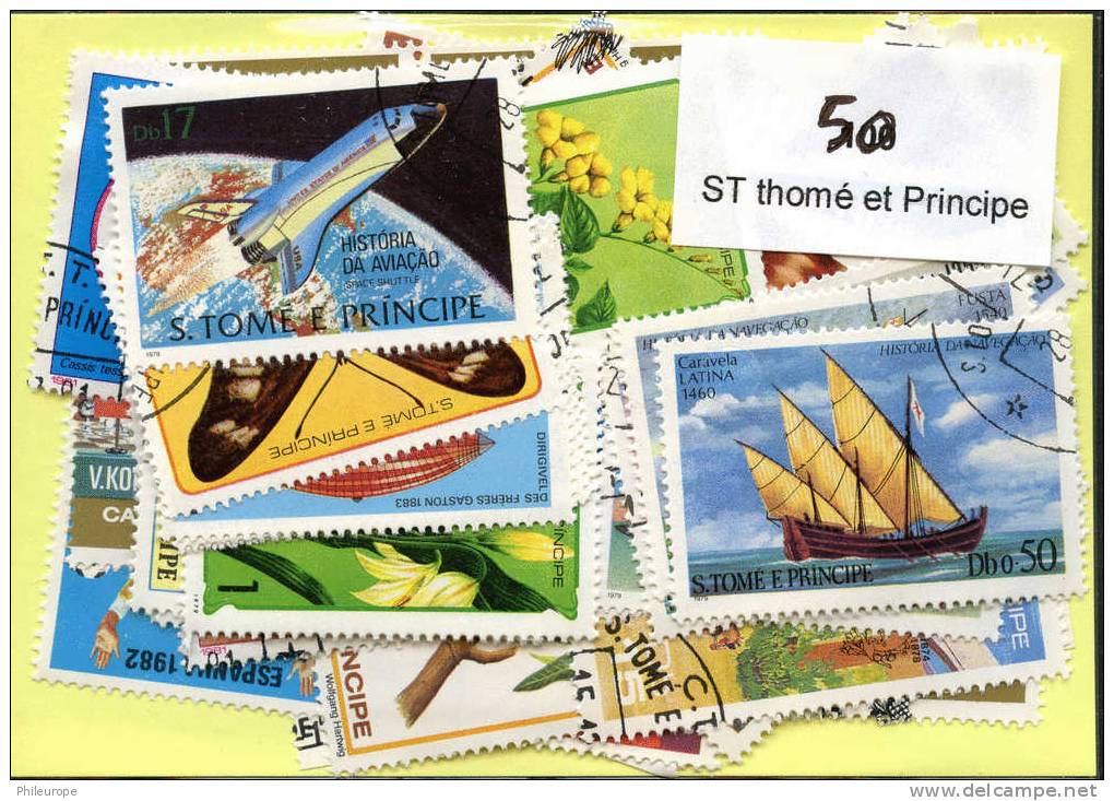 50 Timbres Saint Thomé Et Principe - Sao Tomé E Principe