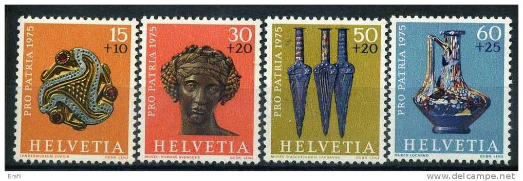 1975 Svizzera, Pro Patria , Serie Completa Nuova (**) - Unused Stamps