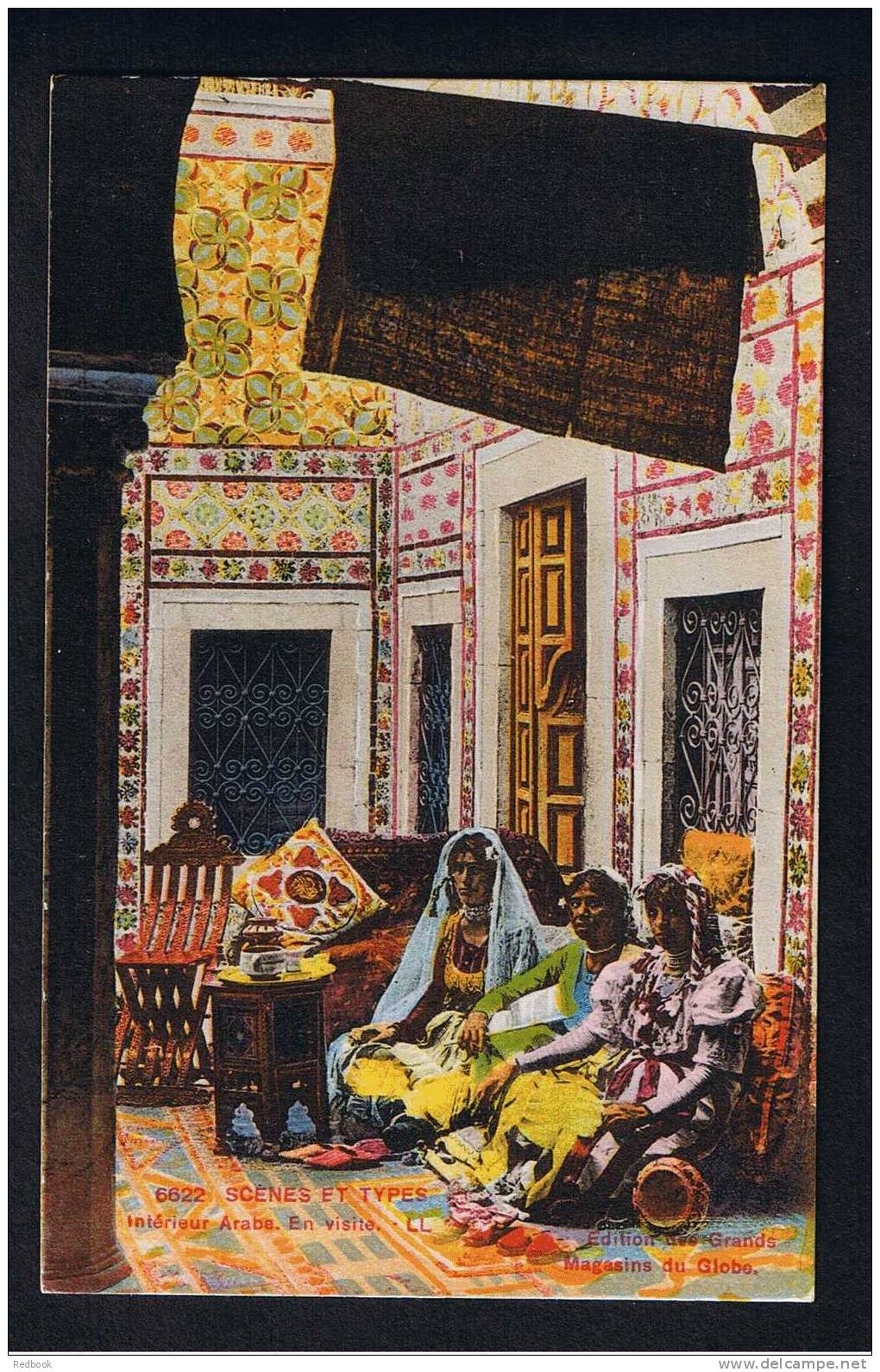 RB 682 - Early LL Ethnic Postcard Interieur Arabe En Visite  - Women In House - Algeria Ex France Colony - Women