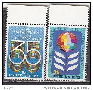 H0268 - UNO ONU NEW YORK N°314/15 ** - Unused Stamps