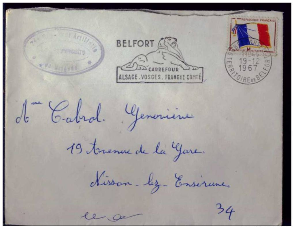 France - MILITARIA - 1967 - Cachet Humide Et Franchise Militaire - - Militaria