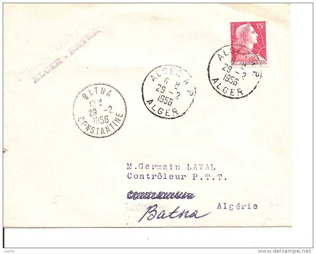 Lettre  Algérie 1956 (23) - Algérie (1962-...)