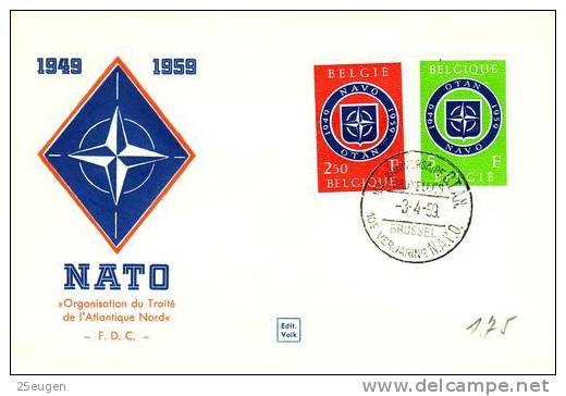 BELGIUM NATO  1959   FDC - NAVO