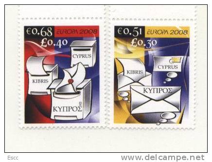 Mint Stamps Europa CEPT 2008 From Cyprus - 2008