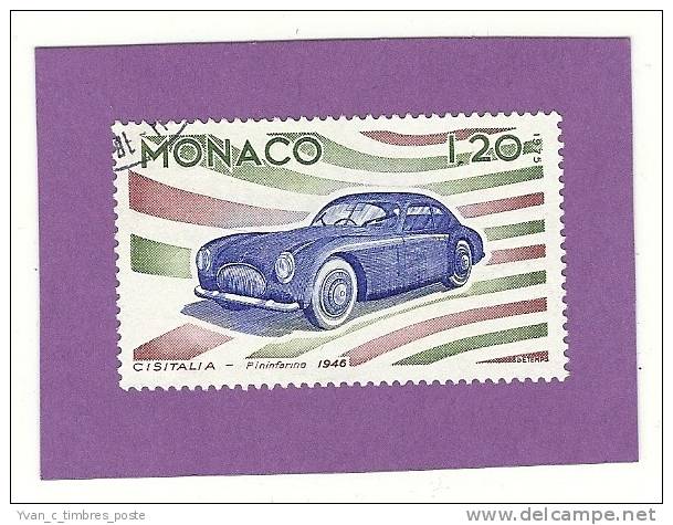 MONACO TIMBRE N° 1026 OBLITERE AUTOMOBILE CISITALIA 1946 - Used Stamps
