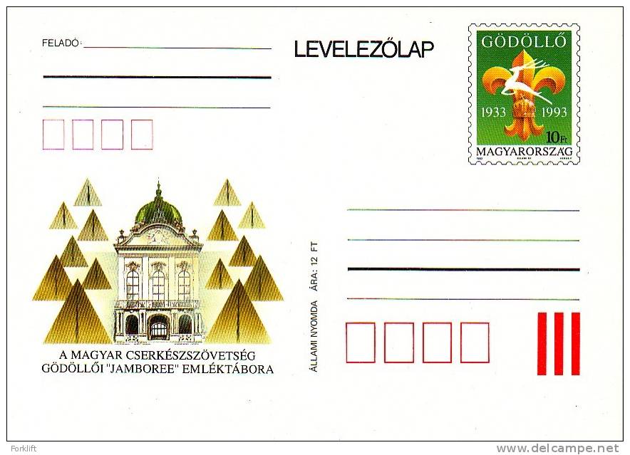 Hungarian Scout Association,Godollo 'JAMBOREE' Camp Memories, Entier Postal Stationery - Lettres & Documents