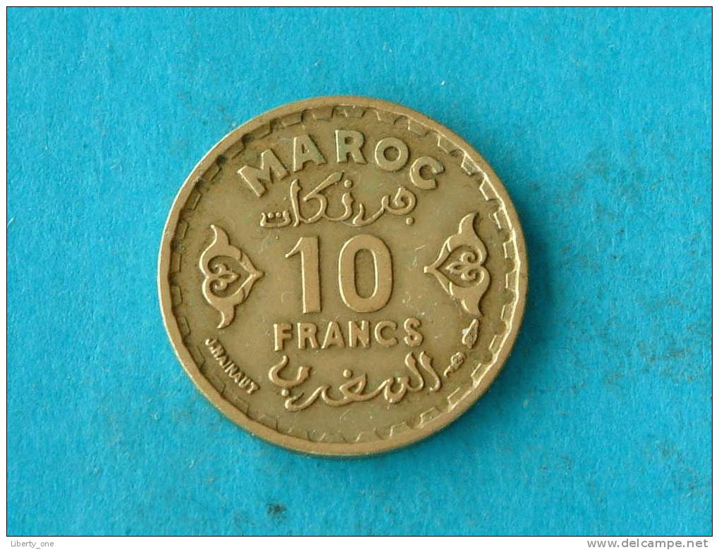 1371 - 10 FRANCS - Y# 49 ( For Grade, Please See Photo ) ! - Maroc