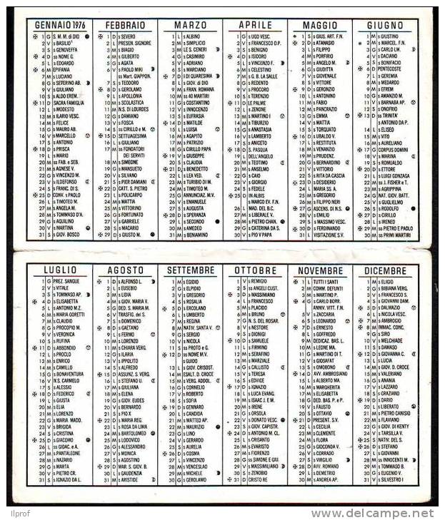 Calendario Tascabile 1976 Soggetto Religioso - Tamaño Pequeño : 1971-80