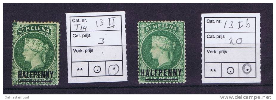 St Helena Michel Nr 213 II And 13 I B Unused - St. Helena