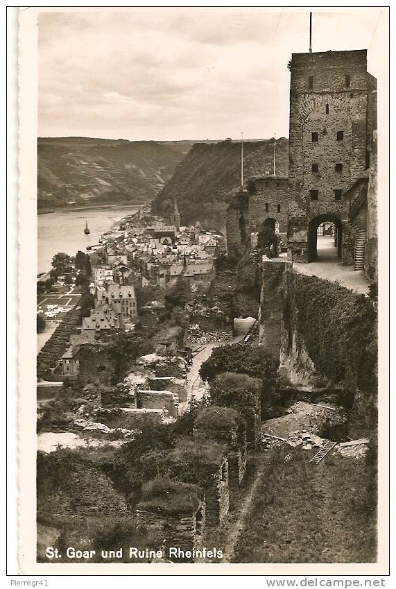 CPA-1950-ALLEMAGNE-RHENAN   IE   PALITANAT-ST GOAR ET RUINES CHATEAU-TBE - St. Goar