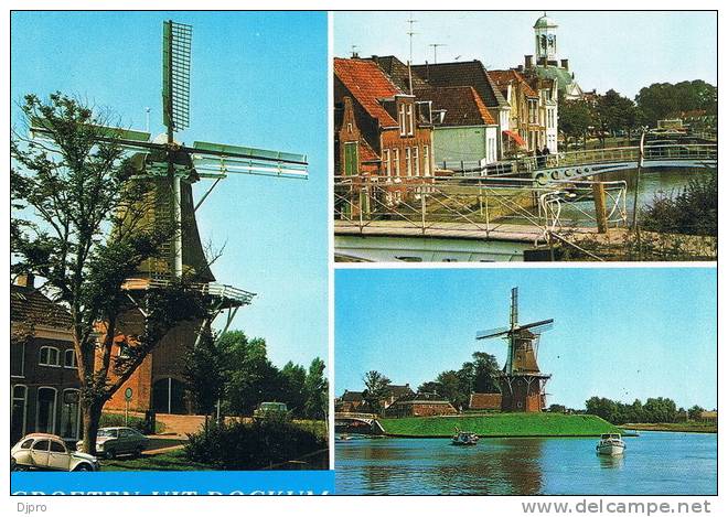 Dockum Groeten Uit   Oldtimer / Molen Moulin - Dokkum