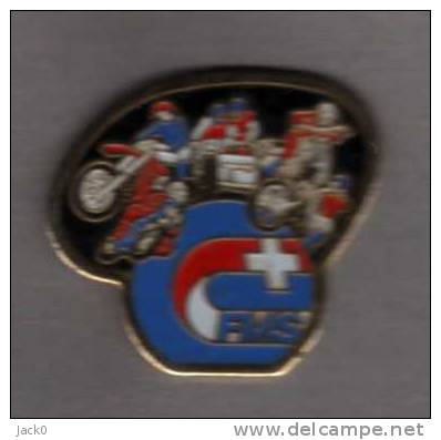 Pin' S  Suisse, Sport  MOTO  F.M.S  FEDERATION  Des  MOTARDS  SUISSE - Motos