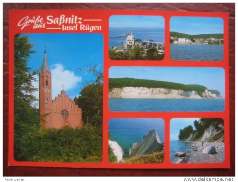 Sassnitz - Mehrbildkarte "Grüße Aus Saßnitz - Insel Rügen" - Sassnitz