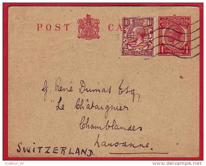 Entier Postal (entire) Avec Affranchissement Complémentaire - Briefe U. Dokumente