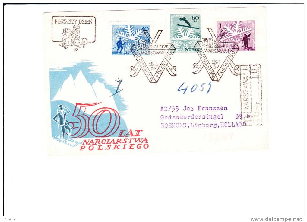 23/131   FDC   POLOGNE - Ski