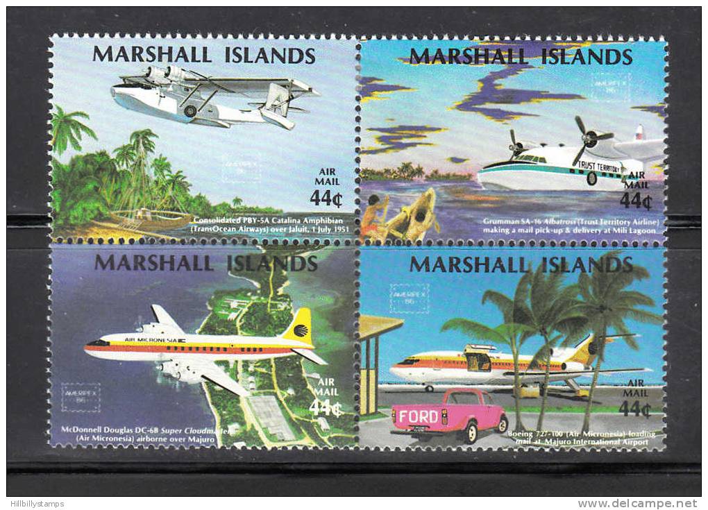 Marshall Isl. Year 1985 No C6a Unused Hinged Block - Islas Marshall