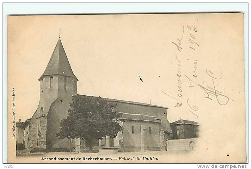 Dép 87 -  Saint Mathieu - L´église   - état - Saint Mathieu