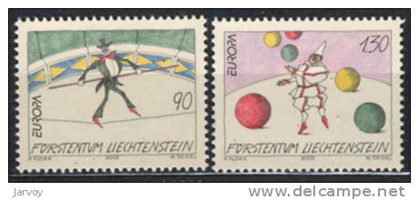 Liechtenstein 2002, N°1224-25 - "Europa - Le Cirque" (**) - Ungebraucht