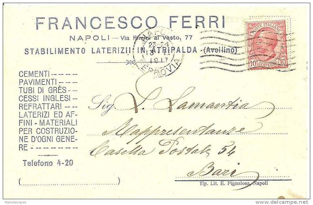 FRANCESCO FERRI  Stabilimento Laterizii In ATRIPALDA ( Avellino ) - Avellino