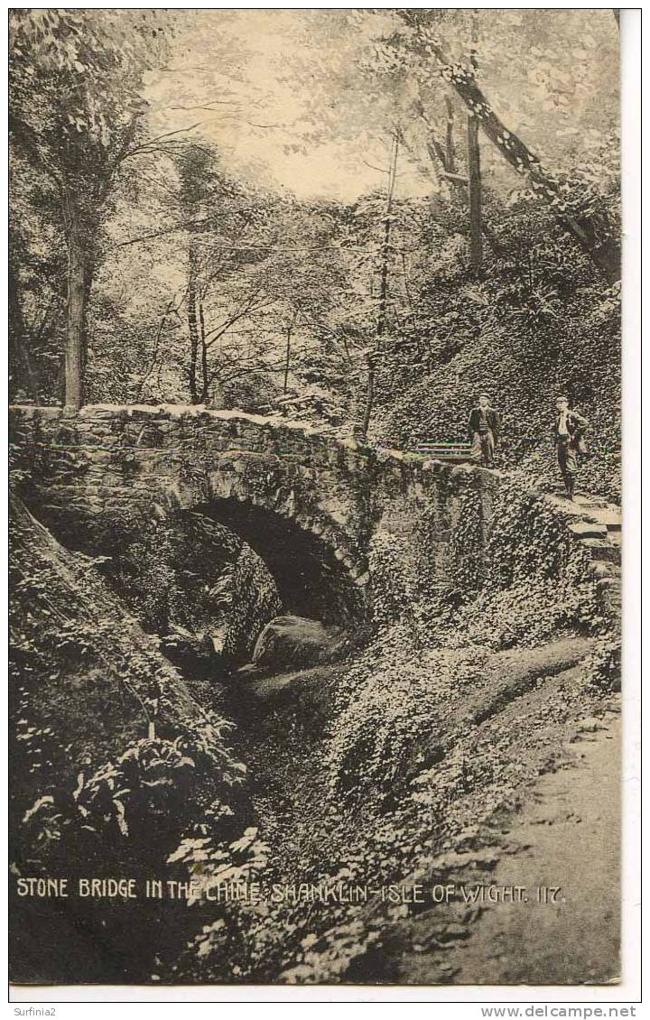IOW - SHANKLIN - STONE BRIDGE IN THE CHINE 1908  Iow75 - Shanklin