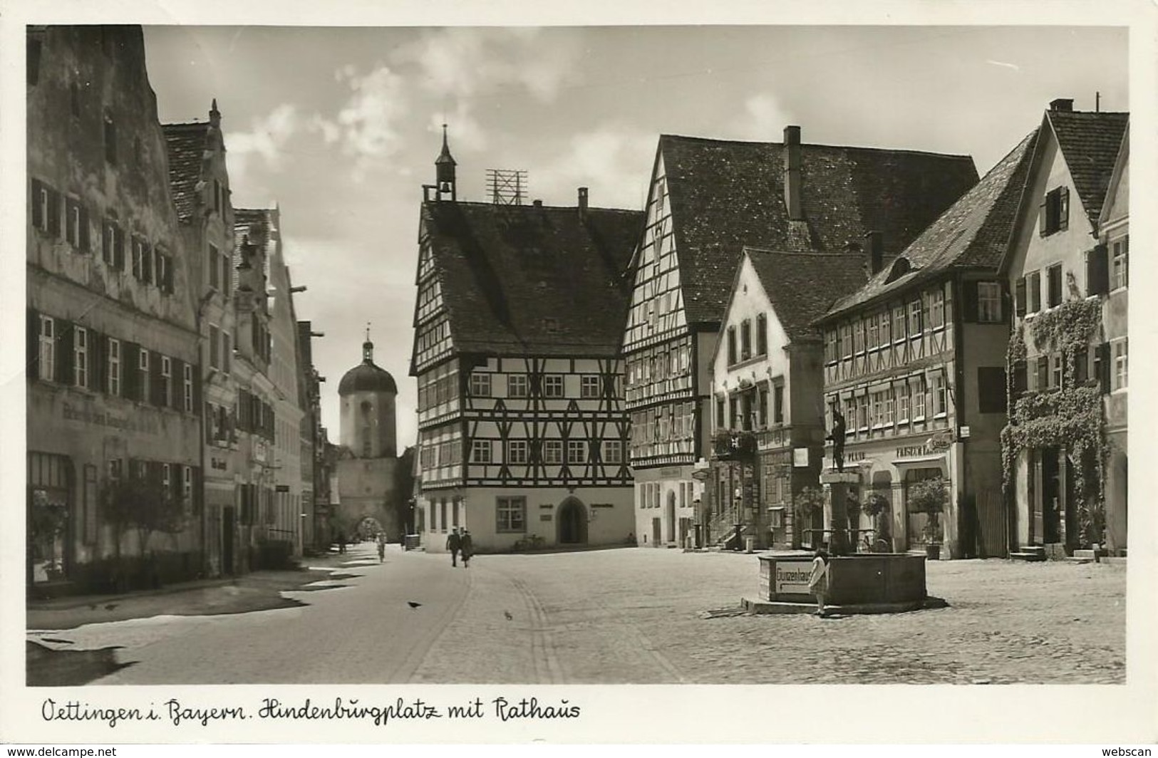 AK Oettingen Hindenburgplatz & Rathaus 1941 #03 - Nördlingen