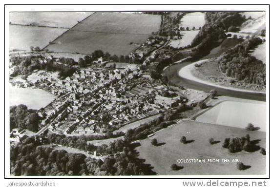 AIR  PHOTOGRAPH  PCd  Of   COLDSTREAM - Berwickshire -- THE BORDERS - Scotland - Berwickshire