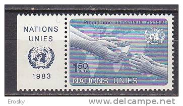 H0599 - ONU UNO GENEVE N°114 ** AVEC TAB  ALIMENTATION - Nuovi