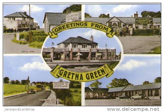 Multi-View PCd GRETNA GREEN  - Dumfries Shire -- THE BORDERS - Scotland - Dumfriesshire