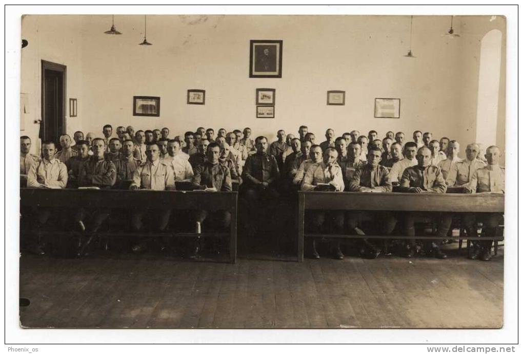 KINGDOM Of YUGOSLAVIA / SERBIA - Kamenica, Gendarmerie, Police School, Training, Real Photo Postcard, Around 1930. - Policia – Gendarmería